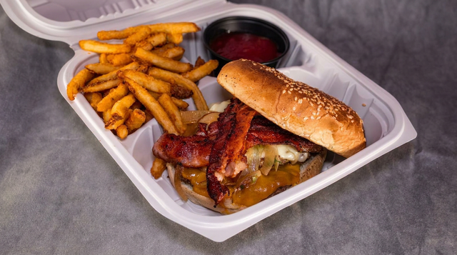 Bacon Jam Smash + Fries.