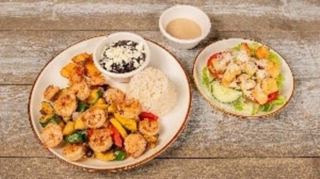 Grilled Shrimp and Vegetables.